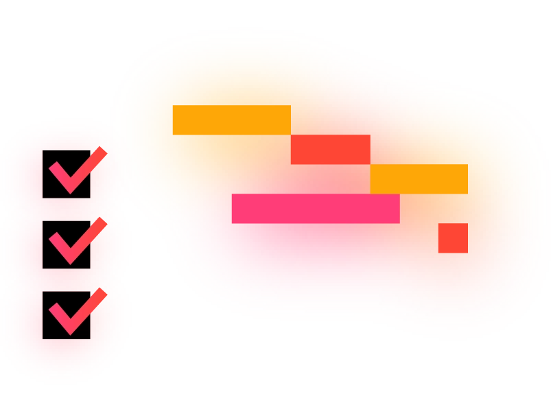 digramme gantt et coches